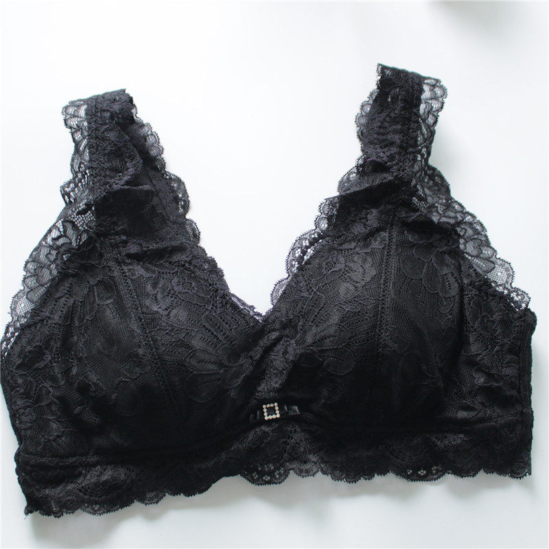 茜维诗品牌无钢圈健康健养护中厚内垫蕾丝性感收副乳v型舒服文胸