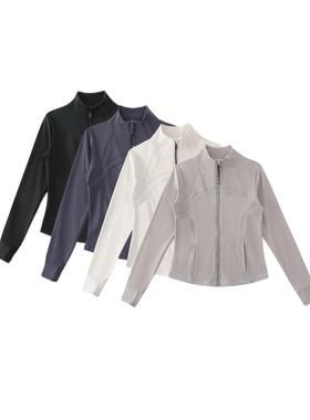 薄绒弹力都市通勤 立领修身夹克拉链上衣长袖2025春季新款2989