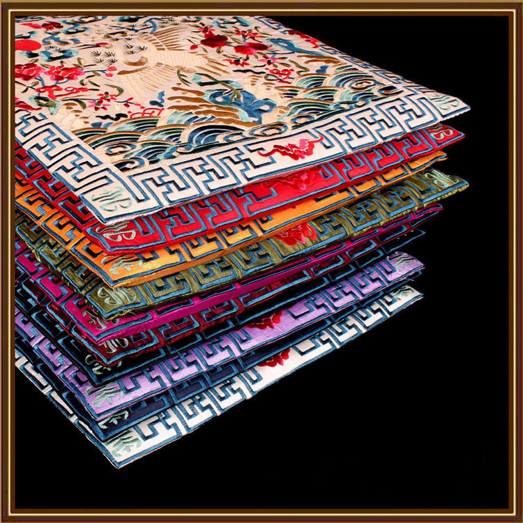 中国式民族风布艺椅垫古典绣花坐垫贵州风情整片绣鹤座垫太师椅垫,居家布艺,椅垫,淘宝优惠券,粉丝福利购,淘宝优惠卷