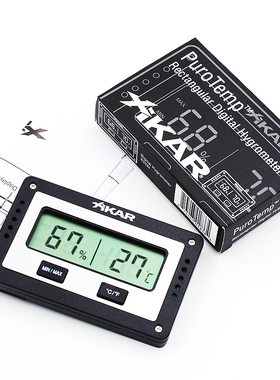 包邮 美国 西卡Xikar雪茄烟电子温湿度表 电子湿度计长方形温度表