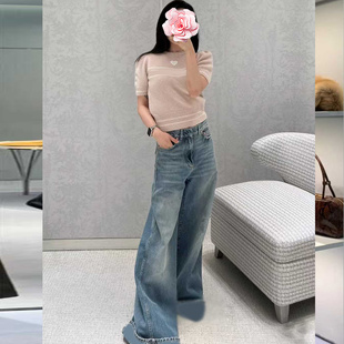 原469 高腰包臀阔腿微喇牛仔裤 特惠249 大长腿 25新款 不退不换