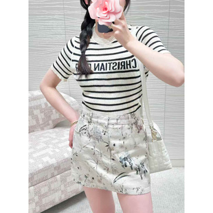 水墨印花 不退不换 25新款 特惠329 棉麻低腰短半身裙 原439