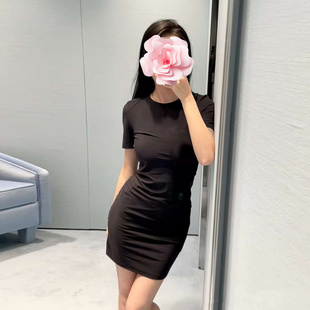 缪 特惠189 24新款 弹力修身 连衣裙 不退不换 短袖 原439