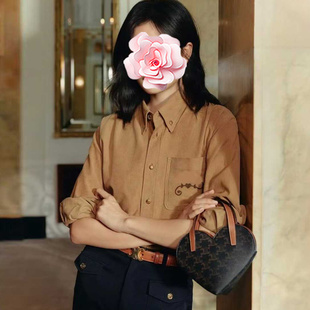 原439 心形口袋 特惠279 孙千同款 薄灯芯绒衬衣 25新款 不退不换