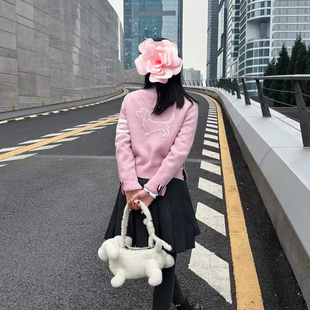 26新款 特惠289 原469 小狗提花 羊毛针织开衫 学院风 不退不换