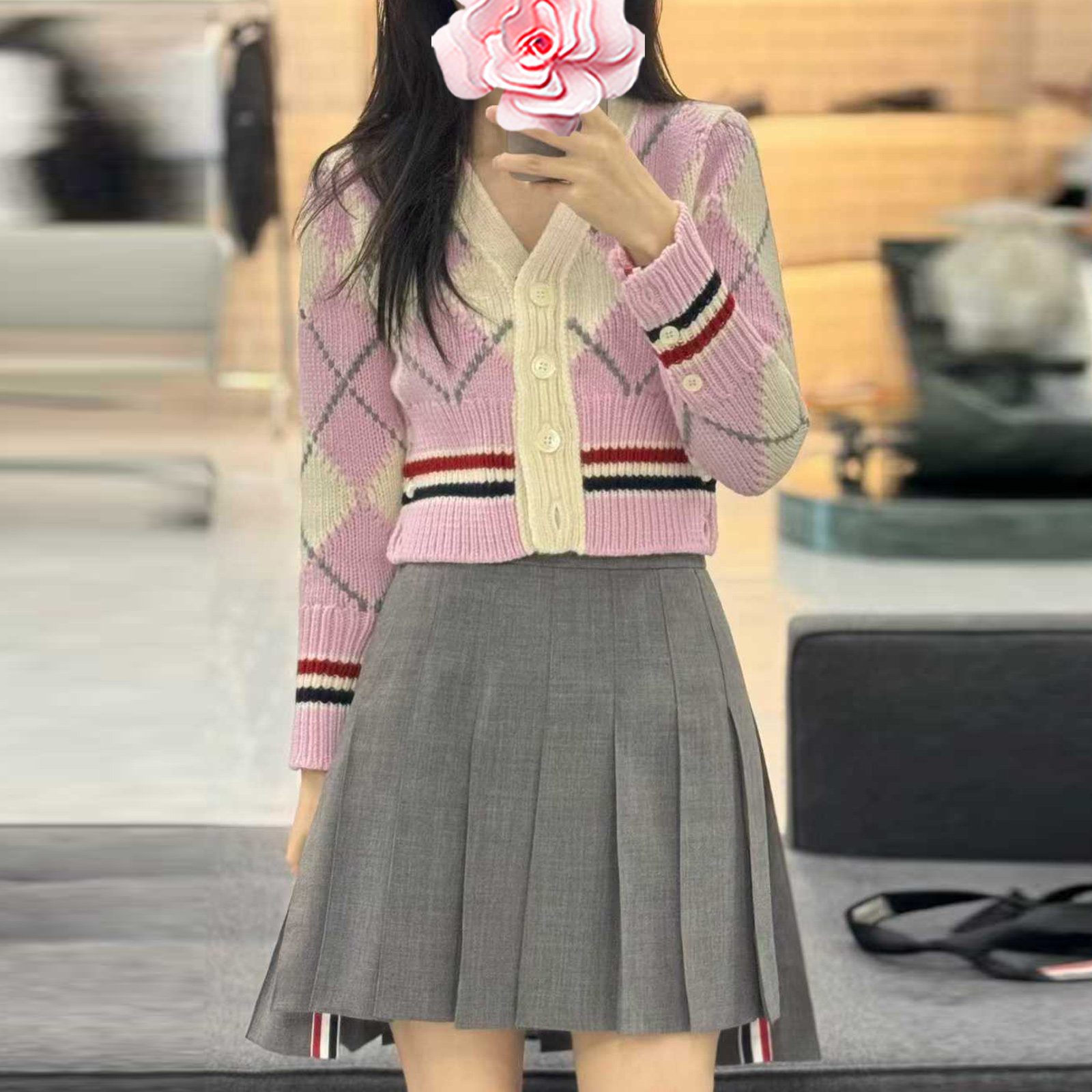 不退不换 原499 特惠279 26新款 学院风 多巴胺菱格羊毛针织开衫,女装/女士精品,毛针织衫,淘宝优惠券,粉丝福利购,淘宝优惠卷