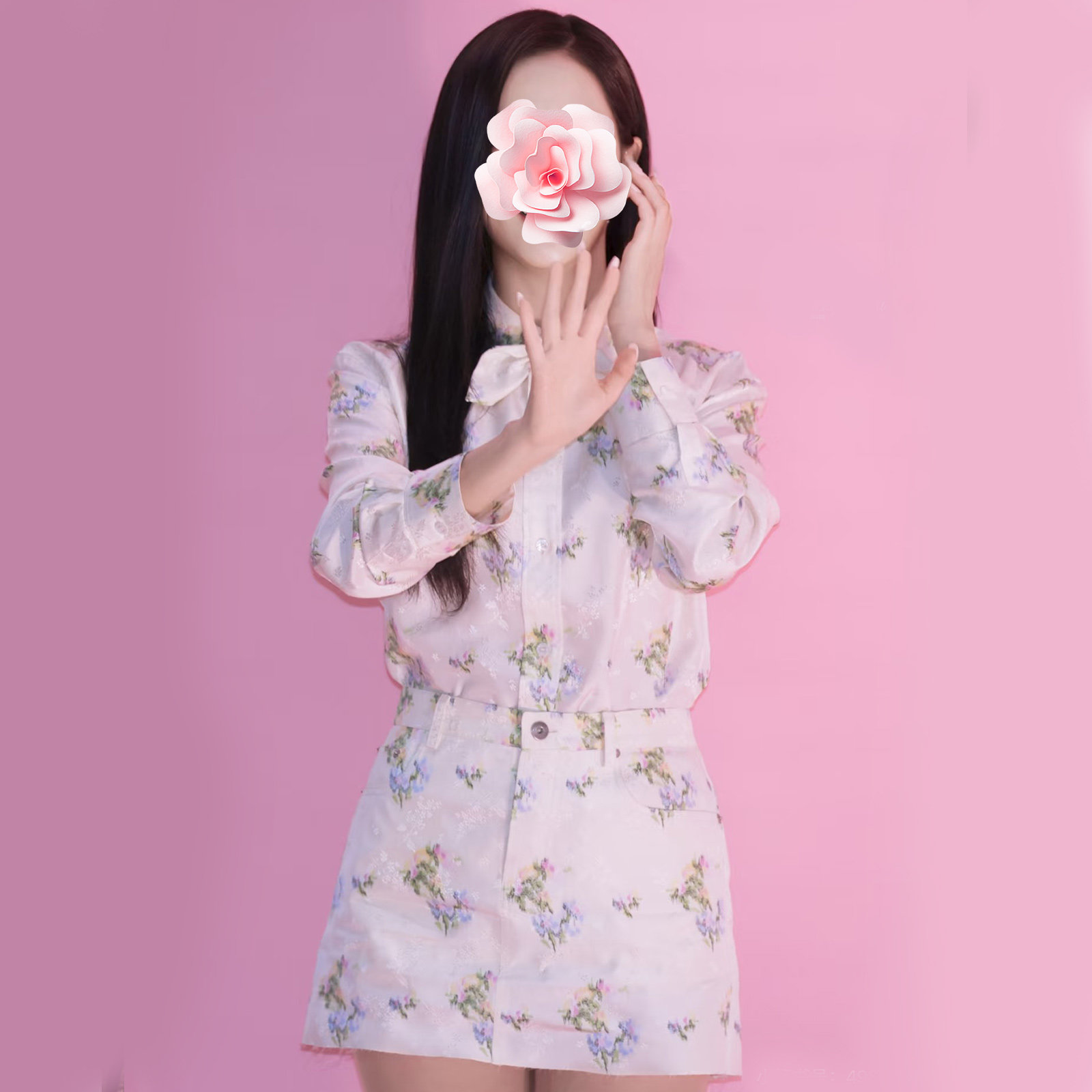 不退不换 原869 特惠669 26新款 智秀同款提花真丝中腰包臀半身裙