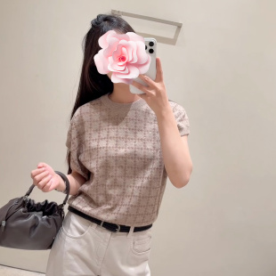 不退不换 原659 429 26新款 老钱风 亮片格子 羊绒羊毛针织衫