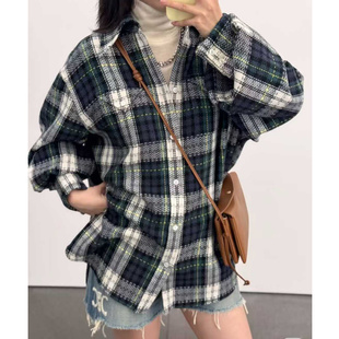 原469 灯笼袖 特惠269 色织棉质格子法兰绒 衬衣 26新款 不退不换