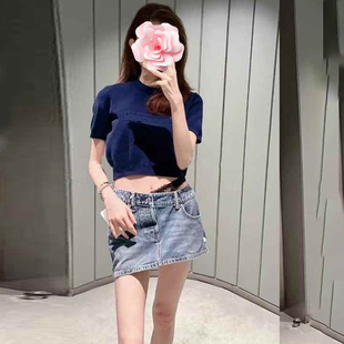 原439 蕾丝拼接 特惠209 小性感 露腰牛仔半身裙 25春夏 不退不换