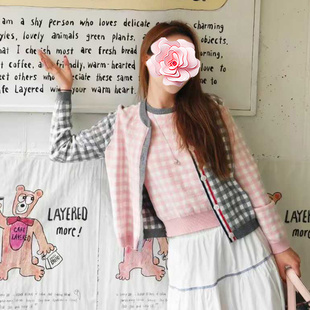 25新款 特惠259 撞色格子 羊毛针织背心 不退不换 开衫 原439