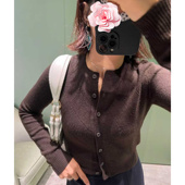 原429 特惠259 25新款 不退不换 重工镂空菱格美德拉羊毛针织开衫