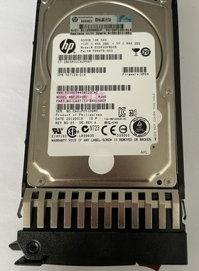 HP/惠普 600G 10K 2.5 SAS 6Gb 581311-001 581286-B21服务器硬盘