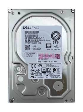 DELL/戴尔 044YFV HUS728T8TAL5200 8T SAS 3.5寸 12Gb硬盘 FV725