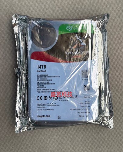 酷狼 14T 3.5 SATA 6Gb 7.2K NAS垂直 HDD ST14000VN0008机械硬盘
