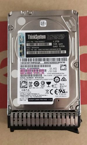 Lenovo/联想 7XB7A00027 00YK016 1.2T 10K SAS 2.5 12Gb SR硬盘
