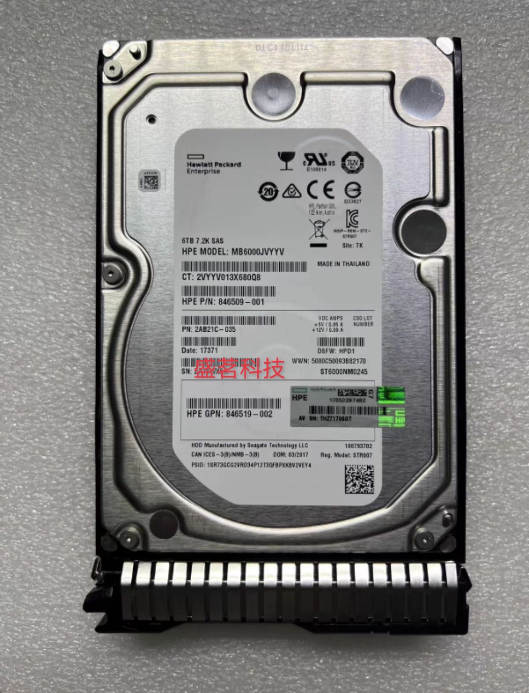 ST6000NM0245 MB6000JVYYV 6T 7.2K SAS 846509-001 846610硬盘HP