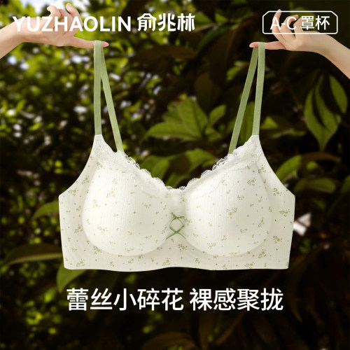 蕾丝碎花内衣女聚拢防下垂文胸