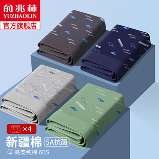 内裤 衩裆平角大码 纯棉款 头男生短裤 抗菌全棉抗菌 四角裤 俞兆林男士