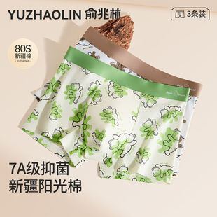 俞兆林男孩纯棉男四角内裤 衩青少年 发育期初高中学生胖童平角短裤