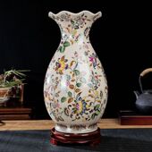 景德镇陶瓷器 饰工艺品 仿古官窑开片裂纹花瓶客厅书房卧室家居装