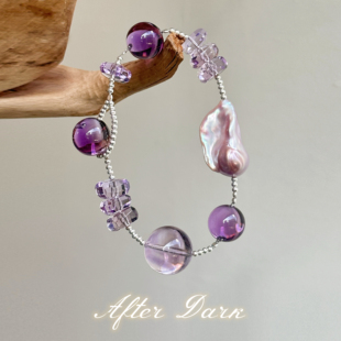 【巴洛克仙紫】天然巴洛克珍珠天然紫水晶设计手串招财业好运孤品