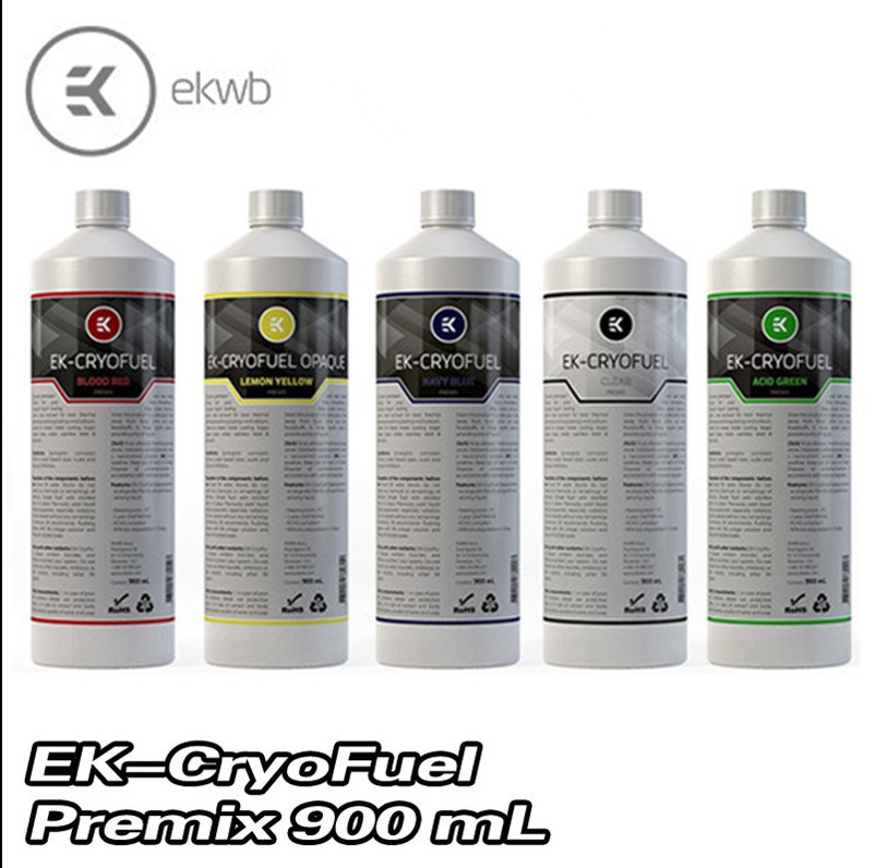 新配方EK-CryoFue原厂预混900ml大瓶水冷液到手即用红绿蓝透明黄