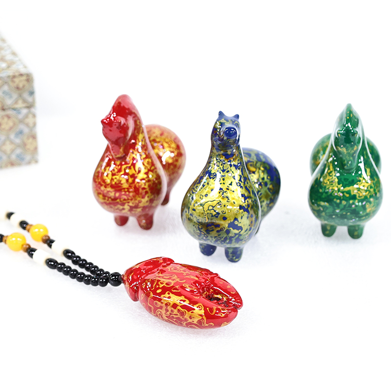 漆花非遗漆器唐马桌面摆件中国风商务礼品寓意马到成功马上有钱