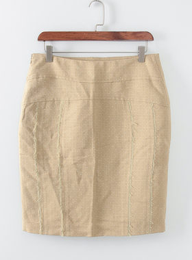 贝系列 春秋新款品牌库存折扣女装轻熟风包臀半裙F333B