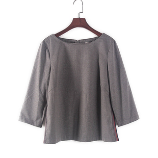 库存折扣高级灰简约气质韩版 春秋专柜女装 上衣Y3094A 新款 ESP系列