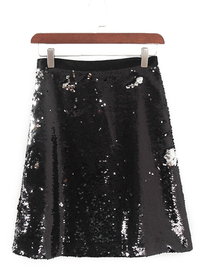 碧系列 春夏新款品牌女装库存折扣时尚重工珠片半裙F1879C