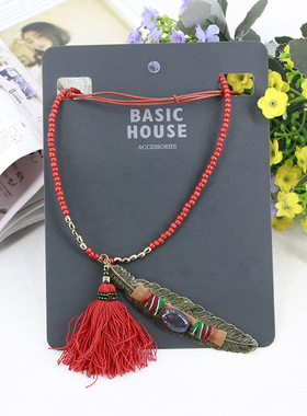 原创民族风项链新品专柜库存折扣