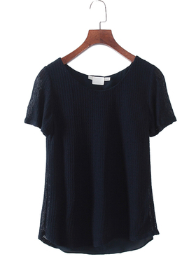 MC系列 春夏新品商务女装库存折扣圆领短袖针织衫上衣S2837B