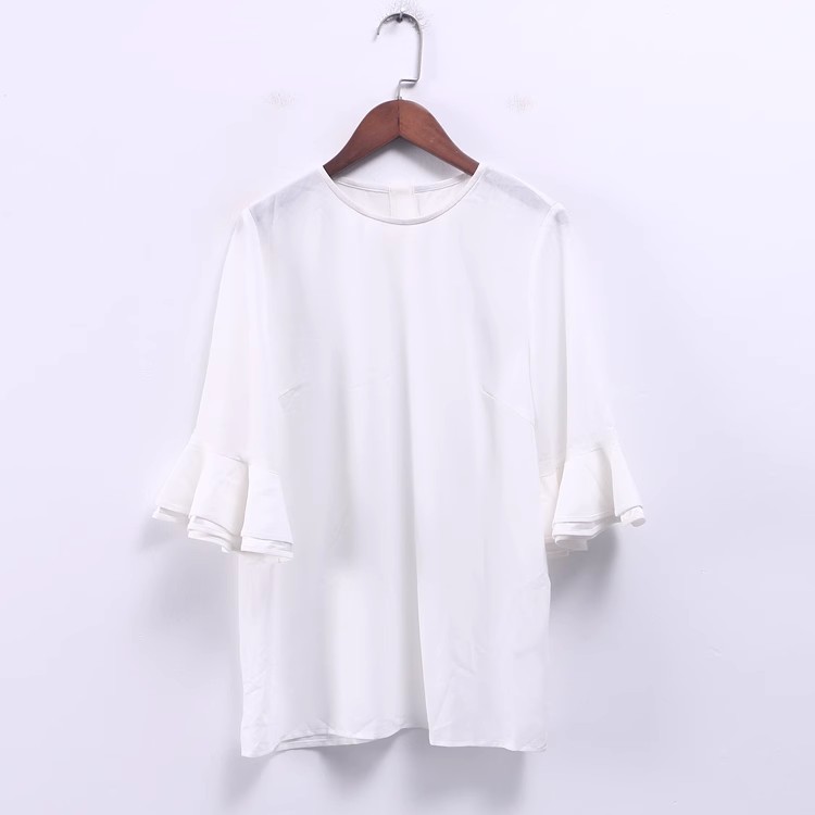 孤品系列 夏季新款女装品牌库存折扣简约白色休闲上衣D175-1