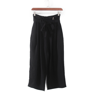 库存折扣黑色百搭高腰休闲裤 坚持系列 专柜女装 春秋款 F579 新品