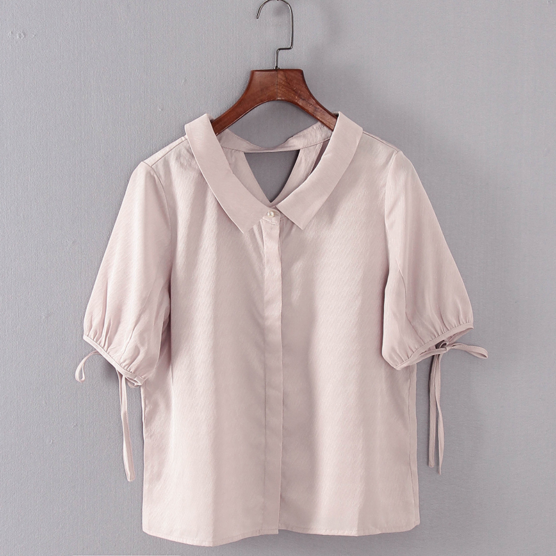 碧系列 夏季新款品牌女装库存折扣设计款时尚短袖上衣F1737D