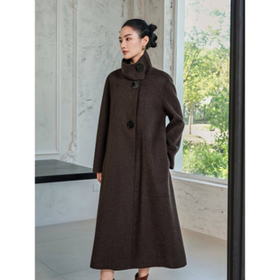 长款 小禾同款 A字廓版 新款 过膝毛呢外套 双面羊绒大衣女2026冬季