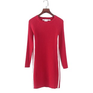 毛衫 香蕉系列 库存折扣拼接圆领修身 专柜女装 连衣裙Y4880 春秋新款