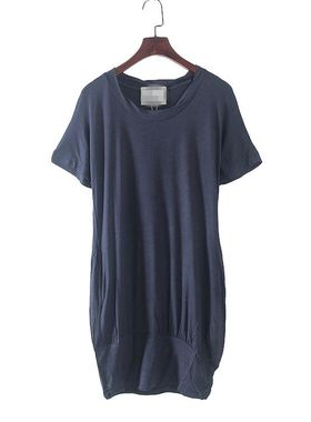 安系列 夏季新款专柜女装库存折扣莫代尔中长款简约套衫Y1674C