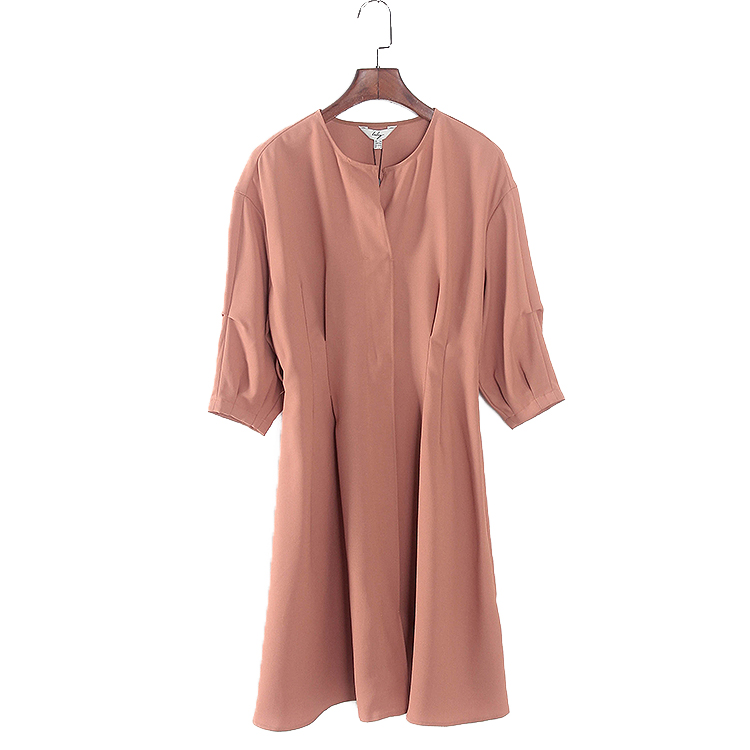 莉系列纯色简约气质连衣裙