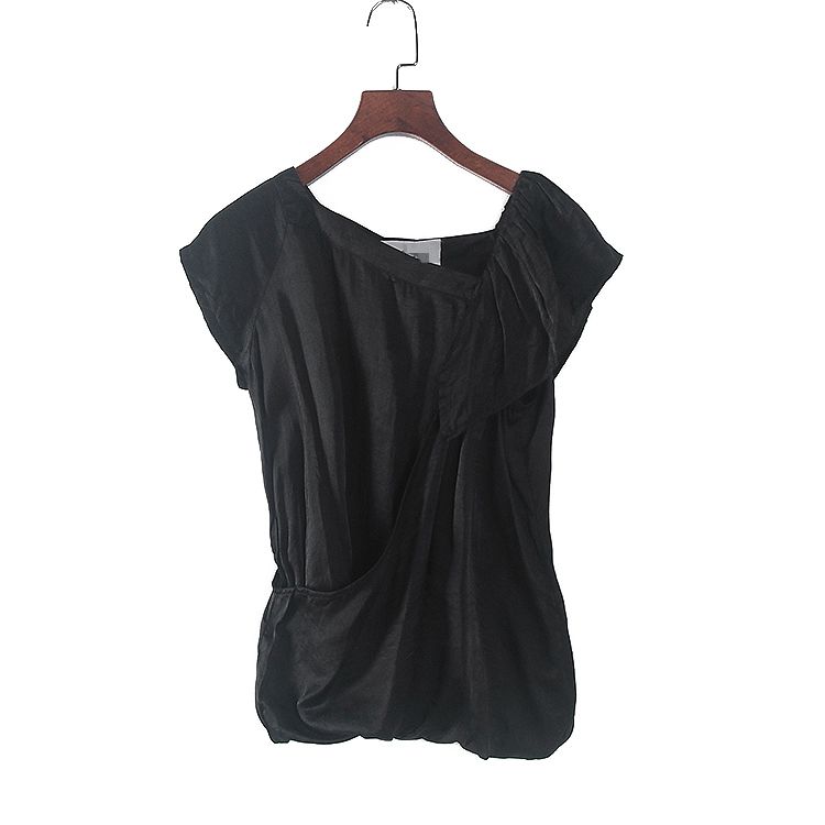 夏季黑色百搭风时尚洋气小衫