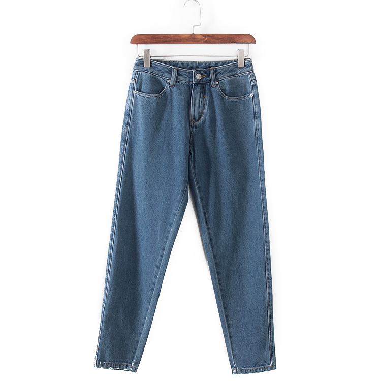 长裤适中春秋水洗牛仔裤