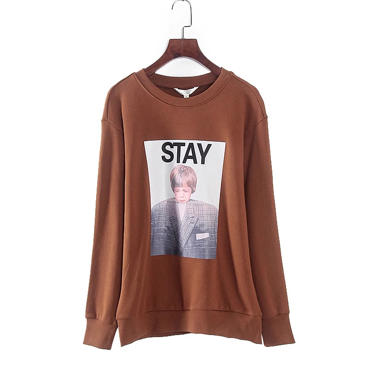 香蕉系列人物印花装饰卫衣