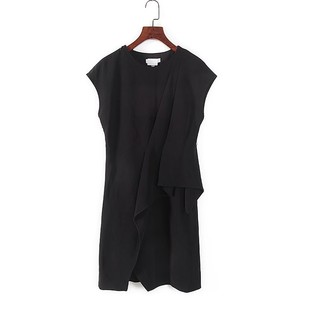 库存折扣轻熟风黑色时尚 莉系列 商务女装 夏季 气质连衣裙V1114 新款