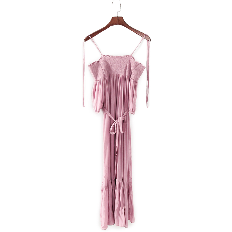 碧系列 夏季新款品牌女装库存折扣时尚名媛风吊带连衣裙F1765