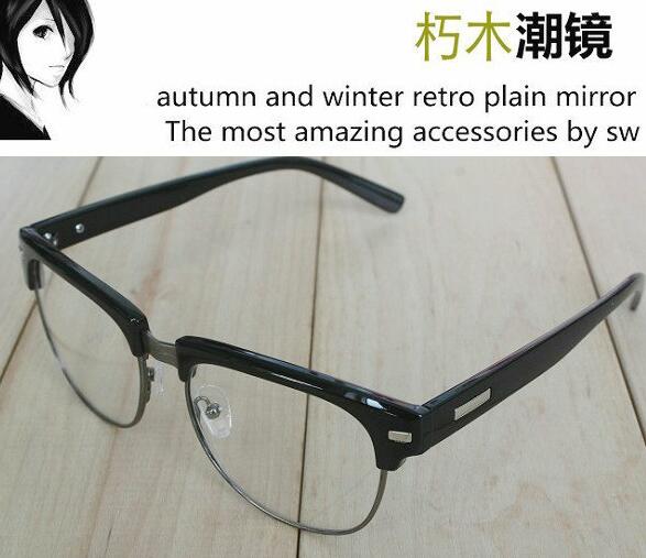 tr90韩版复古近视金属眼镜架