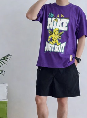 Nike/耐克 男子夏季运动跑步休闲透气圆领纯棉短袖T恤 FD1323-599