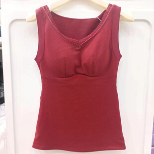 磨毛一体保温杯免穿文胸的会呼吸内衣保暖背心收副乳微塑性百搭