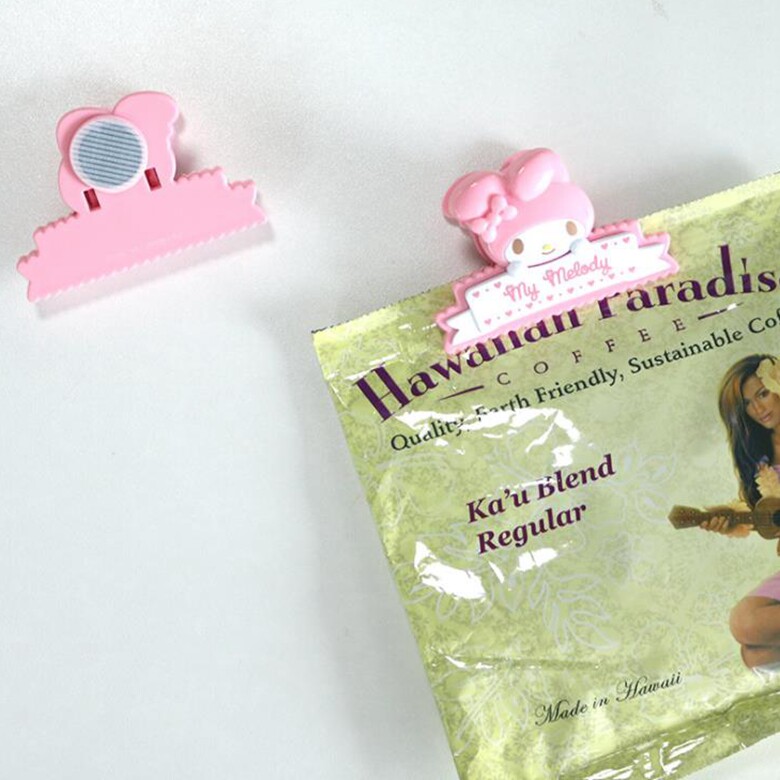 일본 멜로디 멜로디 스낵 방습 자석 씰링 클립 자기 냉장고 자석 사무용품 빌 클립