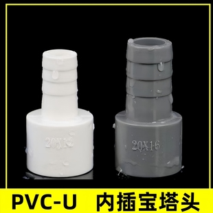 PVC给水管软管接头内插宝塔头进水管接头 直通塑料软硬快接插口
